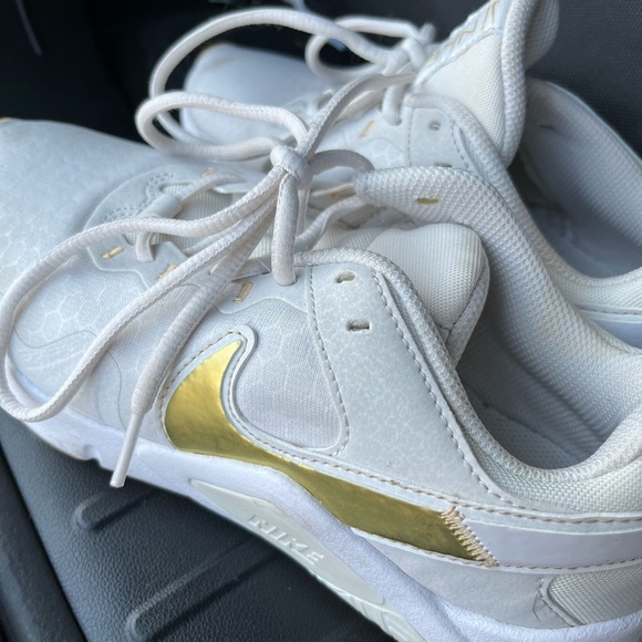 Nike Legend Essentials White and Gold Sneakers Women’s 7 - Picture 2 of 9